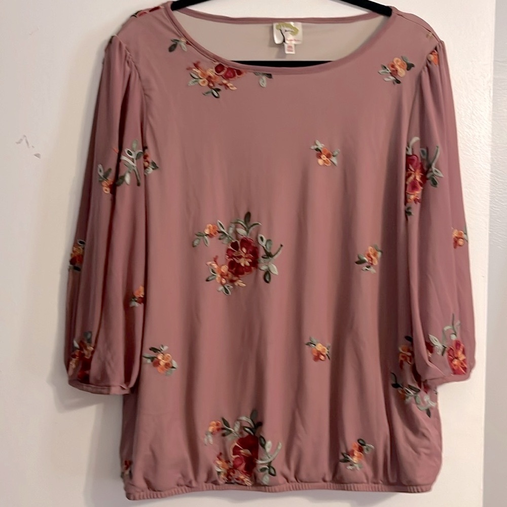 Anthropologie Figs and Flowers blouse M